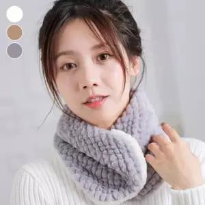 [옷자락]여자 겨울 따뜻한 포근한 엠보싱 퍼 도톰 넥워머 목도리