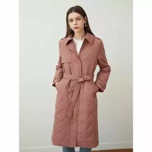 [하프클럽/르오트]캐시미어 파울로 클래식 트렌치 퀼팅 코트