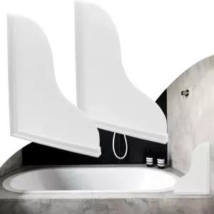 샤워 스플래시 가드 키트 욕조 방수 자가 접착 코너 목욕 시 물을 유지하는 대형 2팩 9.1 x 7.1 인치