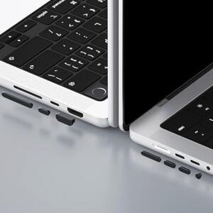MacBook Pro 1416 인치 Air M3 M2 M1 A2779A2442A2780A2485A3113A3114A2681A2941 용 7PCS 먼지 플러그 커버