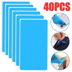 휴대 전화 태블릿 노트북 화면 충전 포트 키보드에 대 한 파란색 먼지 제거 접착제 스티커 범용 방진 클리