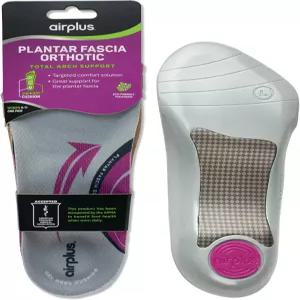 에어플러스 발바닥 근막염 정형화 3/4 길이 신발 깔창 - 폼 쉘 젤 힐 딥 컵 풀 풋 아치 지지대 부드러운