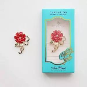 [골드스마일]카네이션 브로치 스승의날 어버이날 선물 액세서리 카드 세트