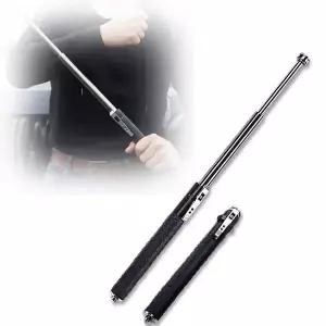 [골드스마일]휴대용 자동 삼단봉 원터치 팝업 논슬립 그립 손잡이 호신봉 여성