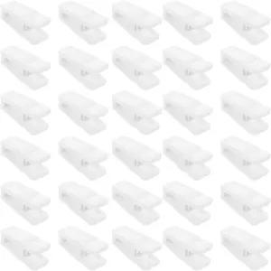 프레티줌 40pcs 의류 및 흰색 플라스틱 핀 클립 세탁 식품 봉투 밀봉 가정용 다용도 휴대용 걸이