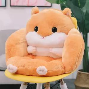 날다람쥐 등받이 방석 쿠션 (베이지)