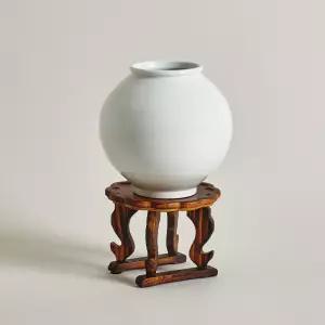 박수재 작가 도담 달항아리 1호 화병 17cm 오브제 도자기 백자