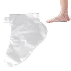 ZYMJBB 300PCS 파라핀 목욕 라이너 접착 스티커가 부착된 일회용 방수 발 목욕용 비닐봉지 보습 관리 스파 페디 가정 및 사용
