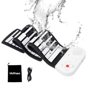 휴대용 가방, 8가지 톤, 충전식 배터리 내장, 2W 스피커 여행용 피아노로 49개의 키 롤업 피아노