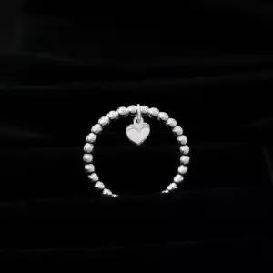 [신상오픈런]은볼 오픈링 찰랑 하트반지 스털링실버 (29965333)