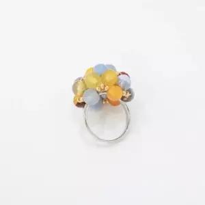 [신상오픈런]영롱 비즈 구슬 플라워 비즈 잔치 알록달록 원석반지 (29965315)