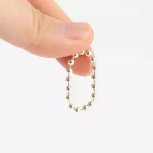 [신상오픈런]은볼 심플링 레이어드 비즈줄 실반지 실버링 (29965319)