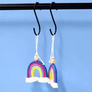 원형 링 블랙 10cm 선물 검은색 반지 고무 장식 장난감 목걸이