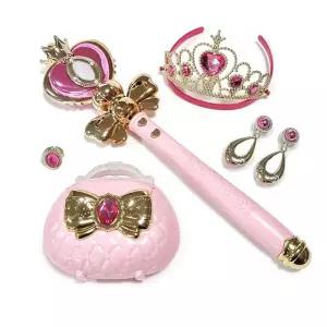 반지 핸드백 왕관 블링블링 요술봉세트-핑크 귀걸이