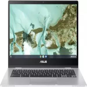 ASUS 크롬북 CX1 14인치 FHD 인텔 셀레론 N4500 프로세서 64GB 스토리지 4GB RAM 크롬OS 투명 실버