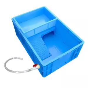 애완 사육장 거북이 소형 수조 키우기 어항 플라스틱 오픈형 물고기 하우스 쉼터