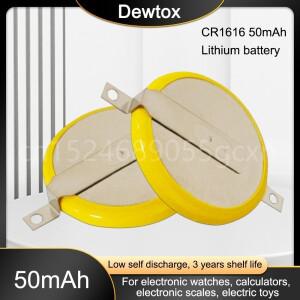 1-20PCS CR1616 배터리 3V 50mAh 납땜 용접 리튬 코인 셀 탭 2 핀 시계 액세서리 Batteria