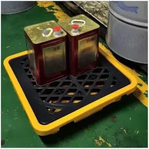 팔레트 개러지 월 랙 산업용 모듈식 유출 플랫폼 격납 창고 미니 오일 트레이 스태커블 컨테이너 및 실험실