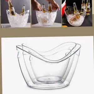 캠핑용 투명 샴페인 아이스 버킷 아웃도어 파티용 보냉통