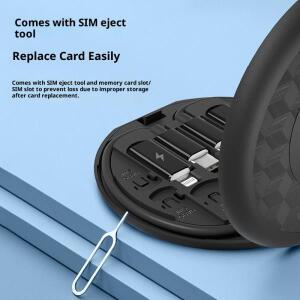 60W 멀티 4-in-1 고속 충전 데이터 케이블 타입-C USB-C 마이크로 USB 라이트닝 충전기 코드 보관함 및 휴