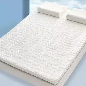 돌침대 라텍스 매트리스 5cm 라텍스 토퍼 침대 숙면 화이트 학생용 흙침대 190cm 90