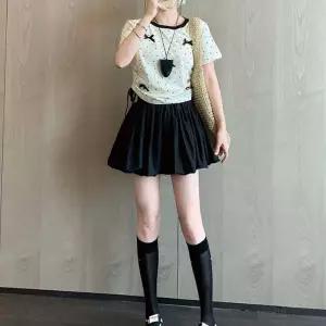 스커트 치마 여자 하이웨스트 벌룬핏 밴딩 미니스커트