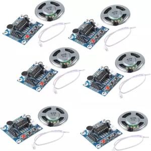 마이크 사운드 오디오 스피커가 있는 QCCAN 6PCS ISD1820 음성 녹음기 모듈