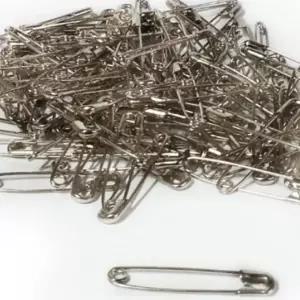 실버 벌크포장 약110개 44mm 옷핀 옷삔 안전핀 부자재 실핀 고리핀