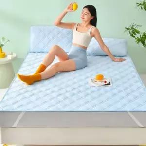 (색상4 그레이 1.5x2m)여름 매쉬 쿨매트 통풍 침대 매트리스 매트 냉감 패드