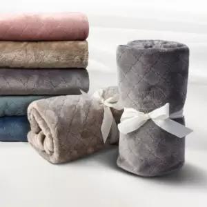 자카드 극세사 무릎담요 70X100 캠핑 답례품 학원 기념품 블랭킷 선물 아기