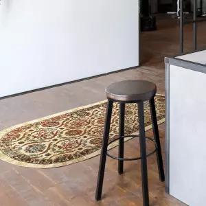 안테프 러그 알폼브라 미끄럼 방지(비슬립) 2x5 고무 백킹 플로럴 기하학적 로우 프로파일 파일 주방 공간