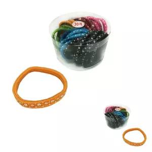 마이한 머리끈 코사지통 헤어밴드 고무줄 30P 다이아컬러 납작