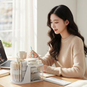 다용도 멀티 연필 볼펜 꽂이 홀더 필기구 정리 보관 수납 오거나이저 데스크 책상 직장인 학생 소품 용품