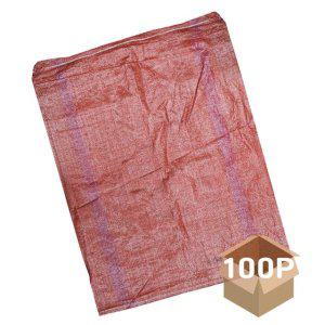 다용도 마대 자루 빨간색 80kg 중형 100개입 1P 재활용 폐기물 쓰레기 포대