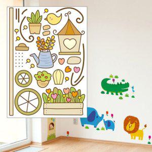 아이방 벽지 스티커 꽃자전거 1P 시트지 키즈룸 포인트 유치원 어린이집