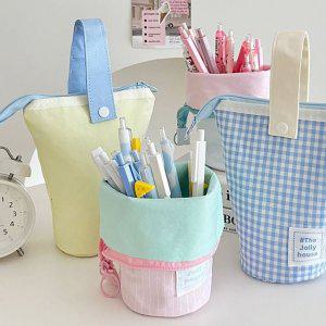 화사한 파스텔 스탠딩 필통 2P 친구선물 예쁜 파우치