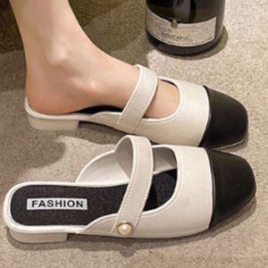 여성 편안한 젤리 라인 블로퍼 1P 직장인 슬리퍼 신발