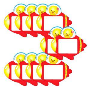 우주선 어린이 이름표 빨강 10개입 1P 어린이집 가방 유치원 네임택