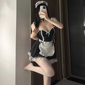 코스박스 섹시 고급 에이프런 메이드복 코스프레