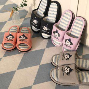 3중 쿠션 누빔 층간소음 면 실내화 슬리퍼 세겹 거실화