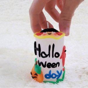 할로윈 캔들 꼬마 파라핀 양초 클레이 사각기둥 10개