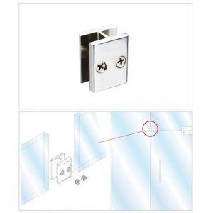 욕실 샤워실 유리문 칸막이 공사 H형 유리 브라켓