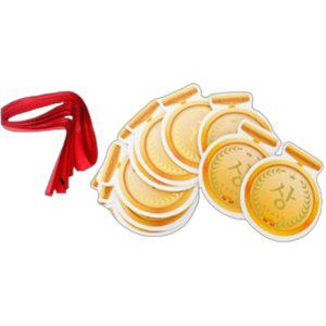 유치원 축하 종이 메달 상 10개입 1P 메달 우승 만들기 졸업식 칭찬 용품