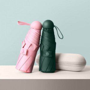 초경량 초소형 포켓 양산 우산 케이스 포함 휴대용 미니