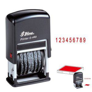 날짜스탬프 일부인 회사직인 결재도장 주소 네임 문구 자동스탬프 일부인 S449 적색