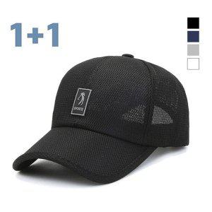1+1 베이직 메쉬볼캡 망사 캡모자 골프 등산 낚시 선캡