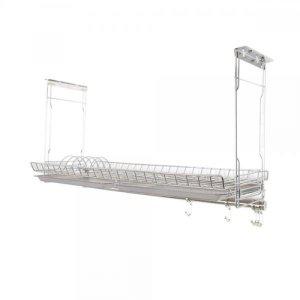 스텐 상부장 부착 슬라이드 싱크선반 600