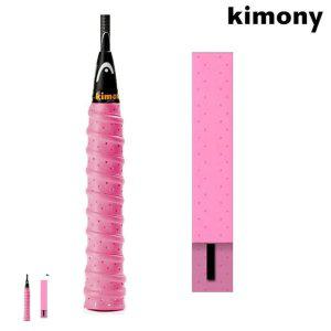 테니스그립교체 라켓 테이프 헤드오버 쿠션 드라이 스포츠 라켓 그립 홀 스파이럴 핑크