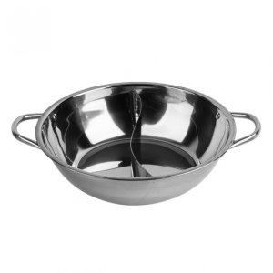 인덕션 겸용 두가지 맛 반반 냄비-28cm 훠궈용 샤브샤브 칸막이