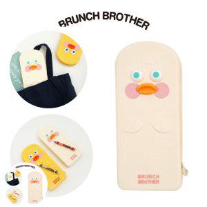캐릭터필통 대용량 귀여운 실리콘 삼각 학생 파우치 브런치브라더 덕 실리콘 펜케이스 백덕